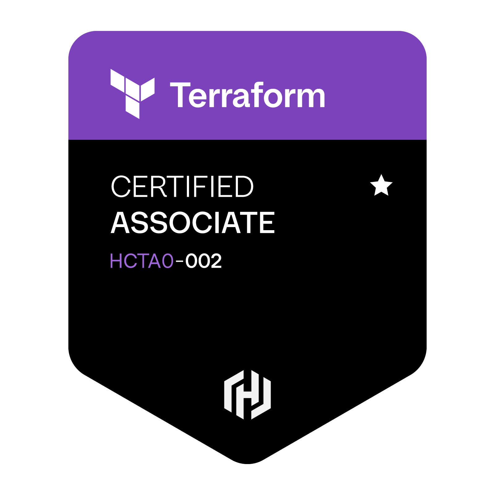 HashiCorp Terraform Certified Associate badge